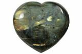 Flashy Polished Labradorite Heart - Madagascar #126690-1
